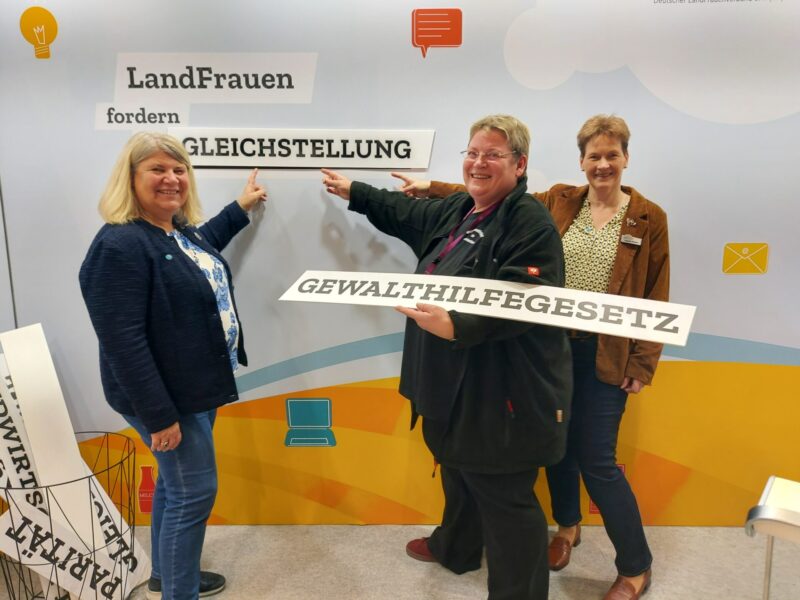 ... und an seinem Stand klar gemacht hat, wofür wir Landfrauen alles stehen!