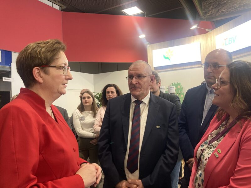 Bundesbauministerin Klara Geywitz hatte sich bei uns zu einer Stipvisite angemeldet